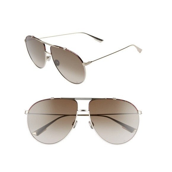 Christian Dior 63mm Oversize Aviator Sunglasses - Picture 1 of 7